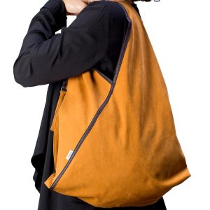 BeeBag Kışlık Vegan Süet Taba Renkli Omuz ve Sırt Çantası